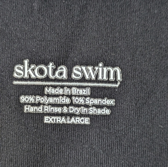 SKOTA SWIM Essentials Black Cap Sleeve One-Piece Swim Suit, Size XL, New! - Picture 6 of 8